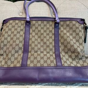 Gucci Canvas bag with purple